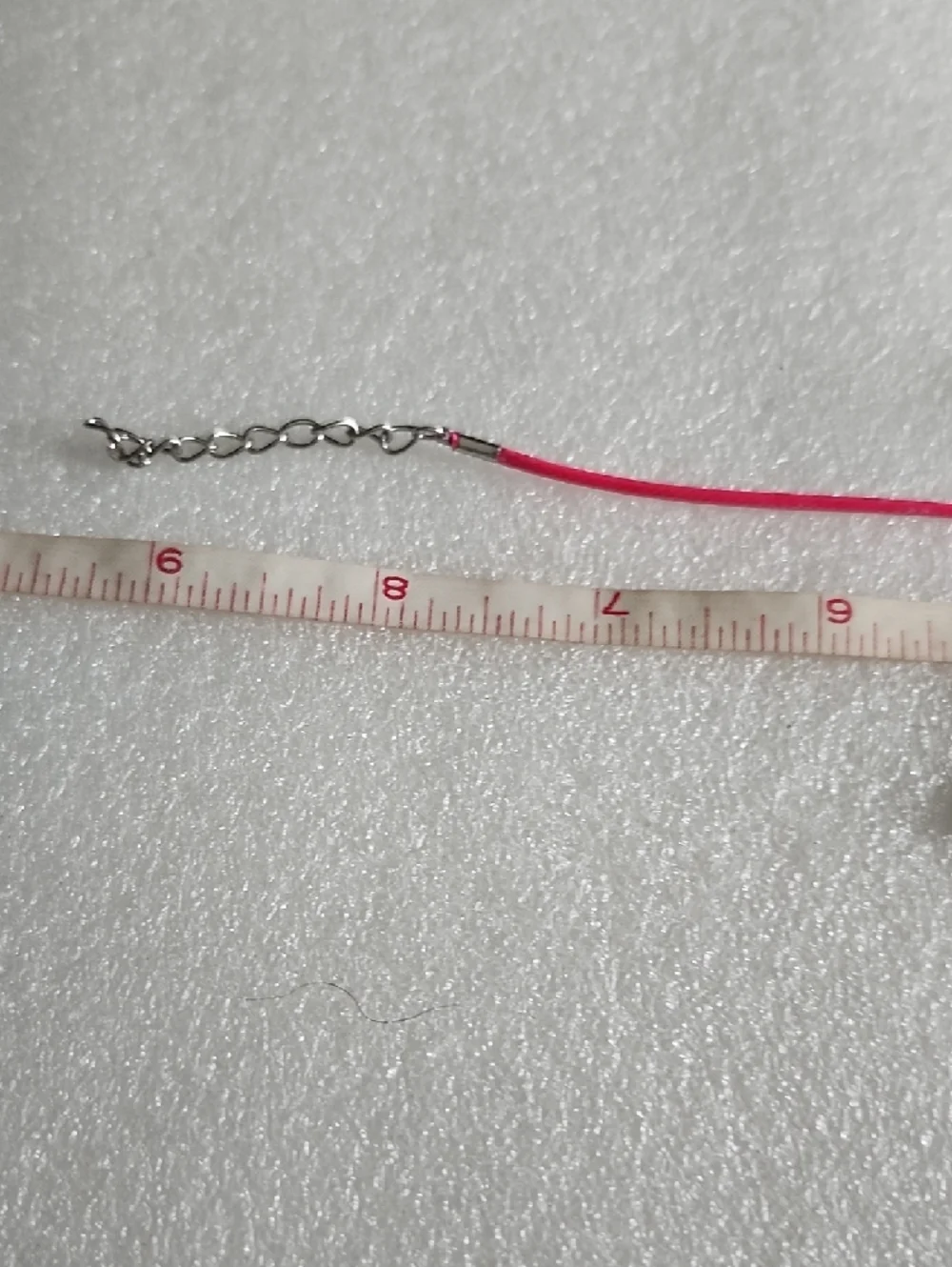 Hand Crafted Purple Ducky Charm Bracelet / Anklet with Bright Pink Cord